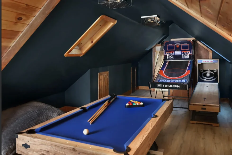 Game room with pool table